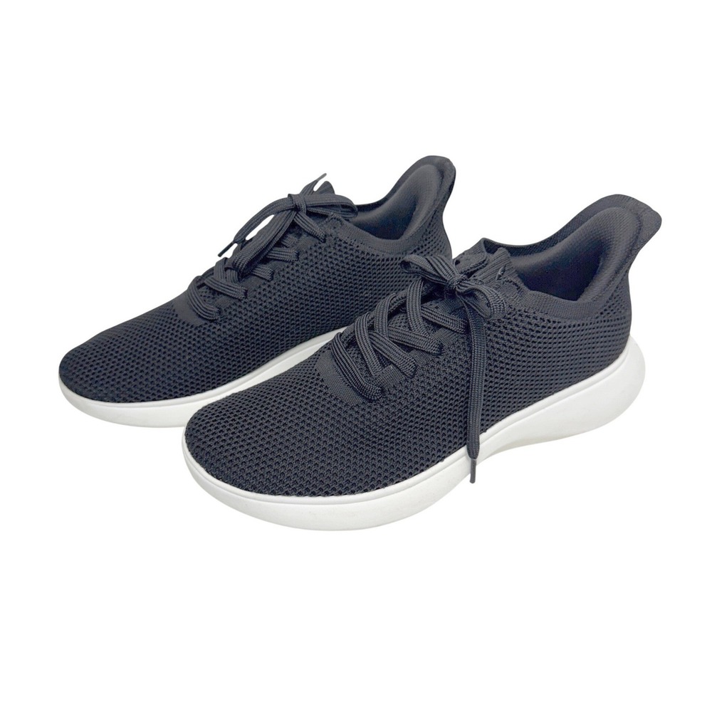 Vivaia Evermore Mens Black Knit Sustainable Sneakers‎ EU 43 US M10 Black White